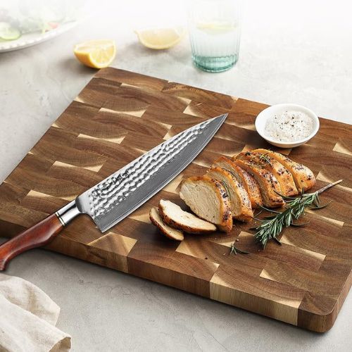 Planche à découper en bois  filet de porc estragon