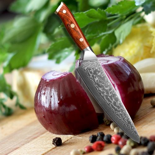 couteau de chef manche bois de rose