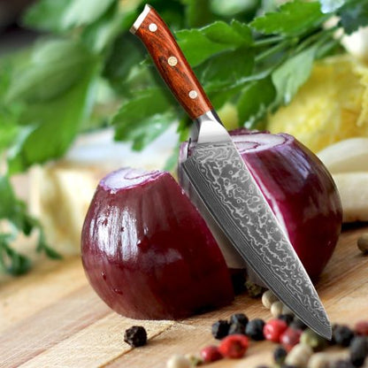 couteau de chef manche bois de rose