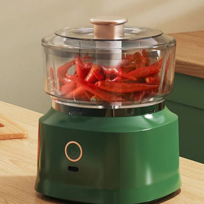 hachoir a viande electrique  piment rouge dans contenant