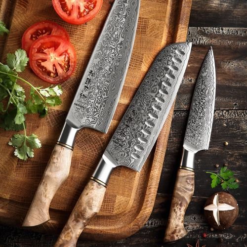 set de couteau de cuisine - DamaStell - Mijot & Moi